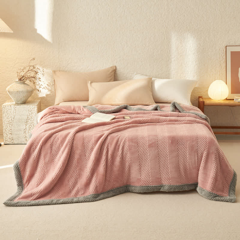 Soft Flannel Solid Color Throw Blanket