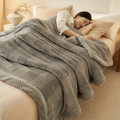 Soft Flannel Solid Color Throw Blanket