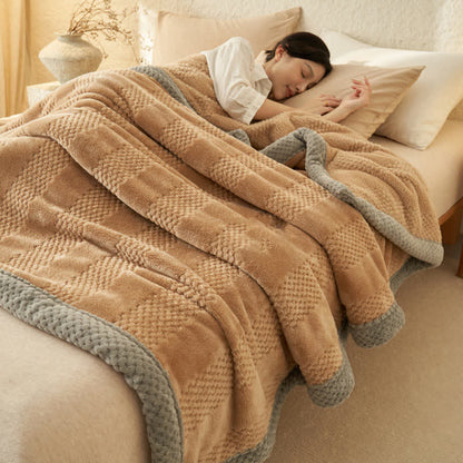 Soft Flannel Solid Color Throw Blanket