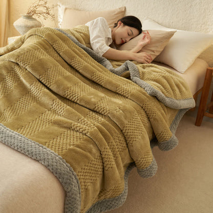 Soft Flannel Solid Color Throw Blanket