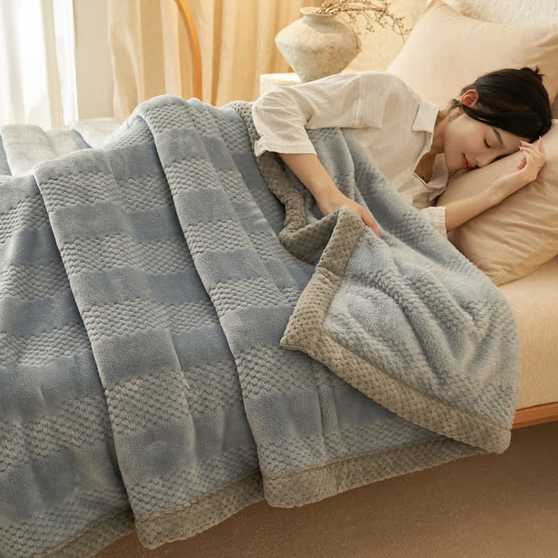 Soft Flannel Solid Color Throw Blanket