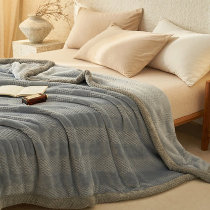 Soft Flannel Solid Color Throw Blanket