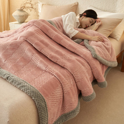 Soft Flannel Solid Color Throw Blanket