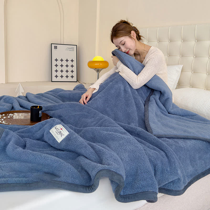 Double-sided Fleece Warm Throw Blanket