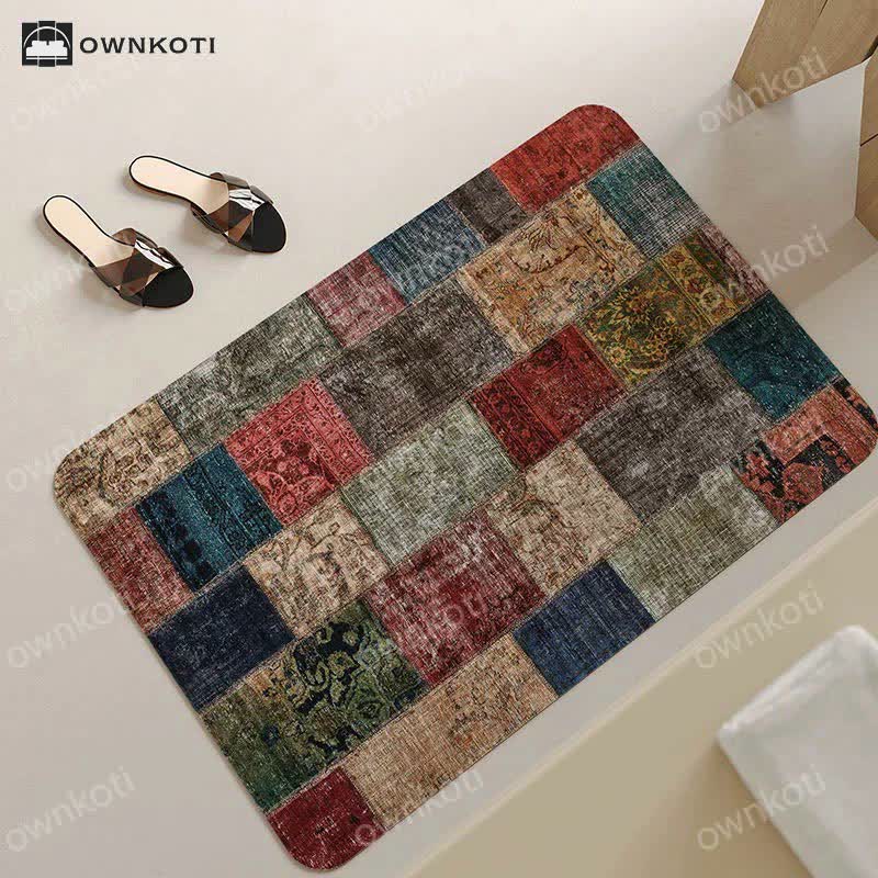 Vintage Moroccan Quick-dry Bath Mat