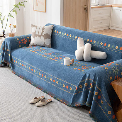 Bohemian Geometric Chenille Sofa Protector