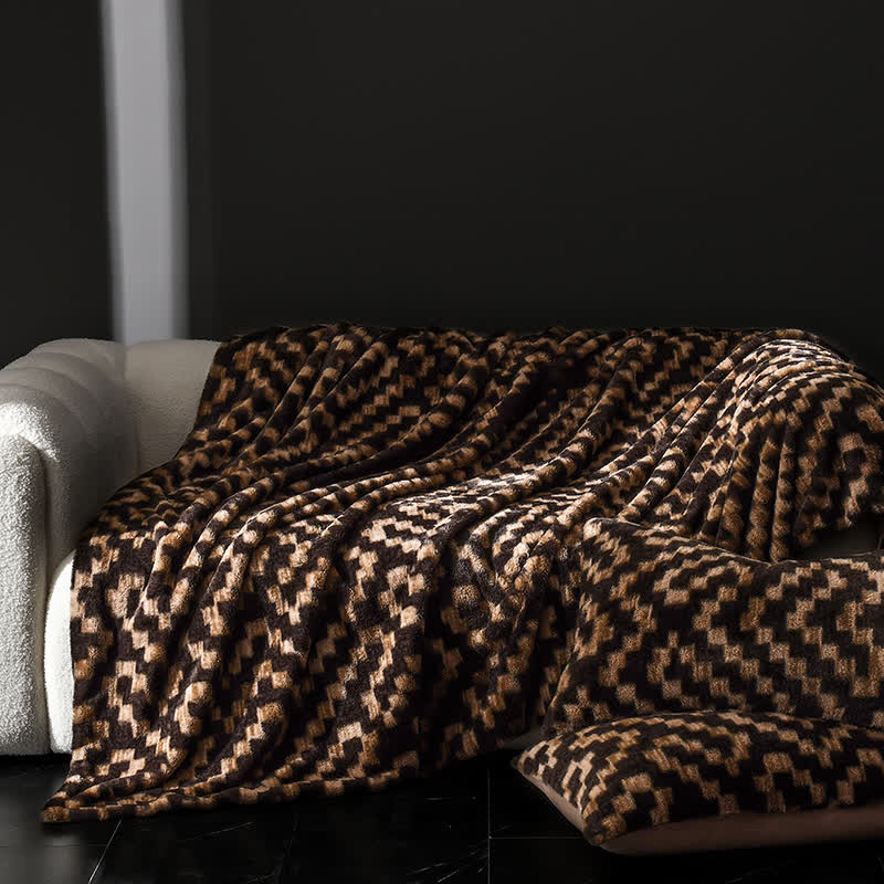 Modern Warm Soft Sofa Throw Blanket - Dark Brown - 79"W x 90"L - image 8