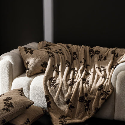 Retro Rose Velvet Warm Throw Blanket - image 14