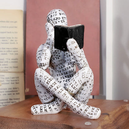Reading Woman Thinker Statue Bookshelf Decoration - image 5