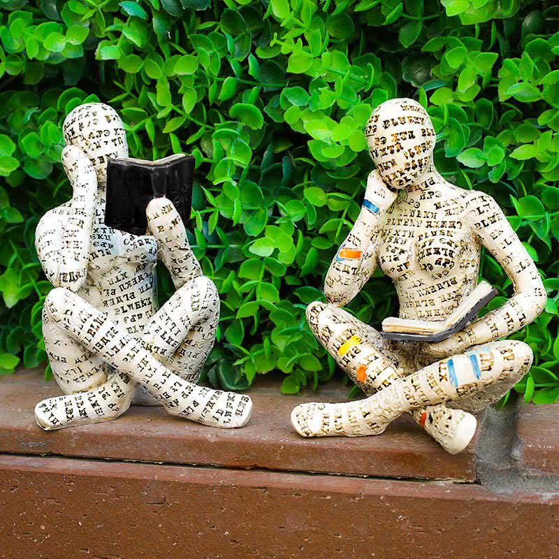 Reading Woman Thinker Statue Bookshelf Decoration - image 22