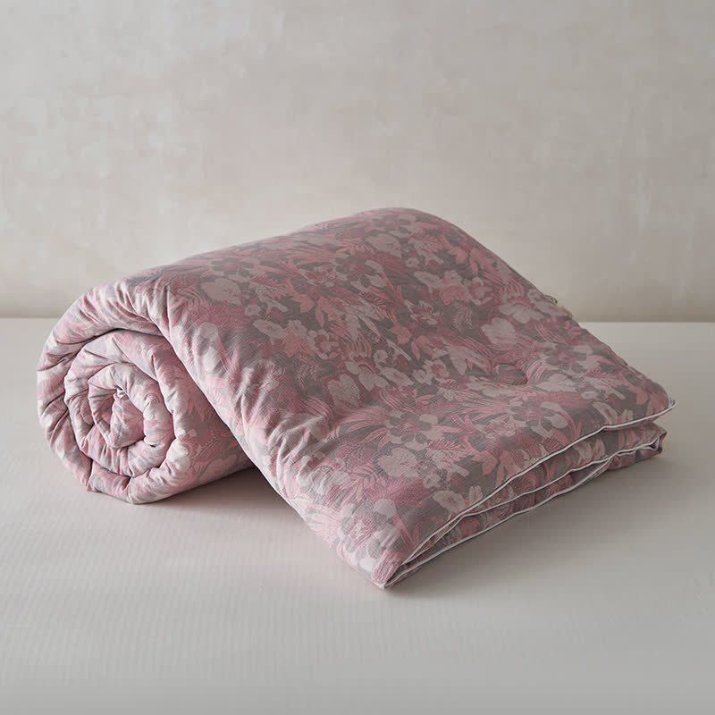 Cotton Cashmere Blossoming Flower Winter Quilt