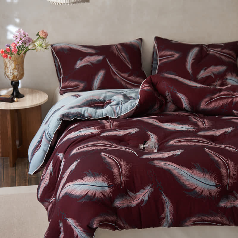 Jacquard Feather Cotton Cashmere Quilt