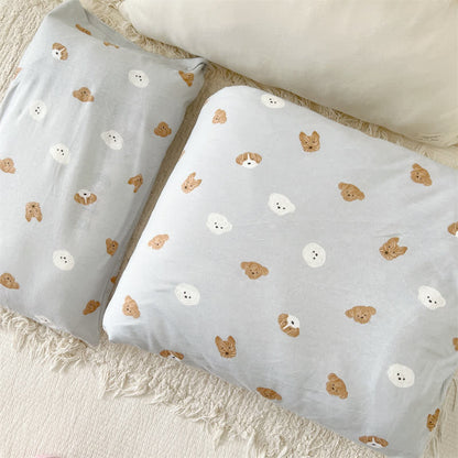 Cute Dog Cotton Duvet Cover with Comforter