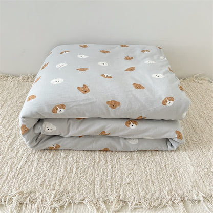 Cute Dog Cotton Duvet Cover with Comforter