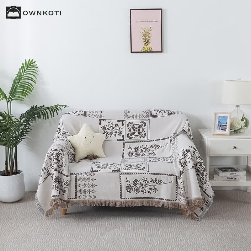 Four Layer Cotton Gauze Sofa Cover Blanket