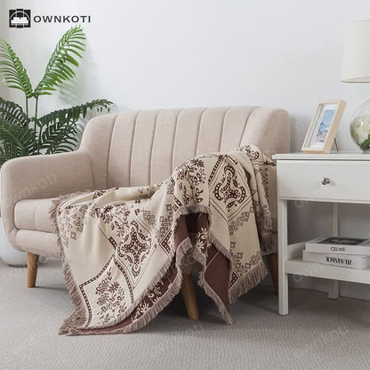 Four Layer Cotton Gauze Sofa Cover Blanket