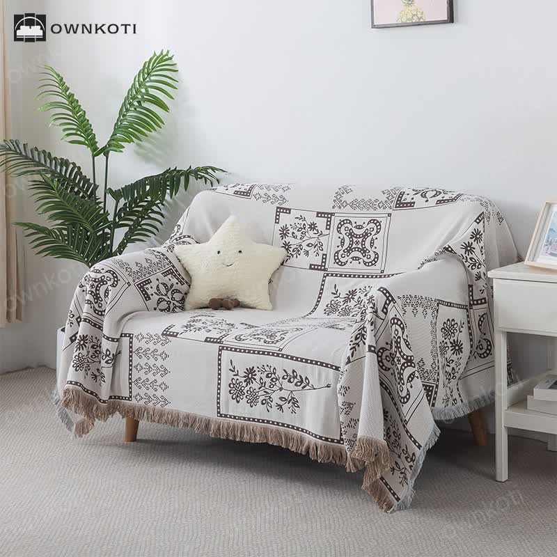 Four Layer Cotton Gauze Sofa Cover Blanket