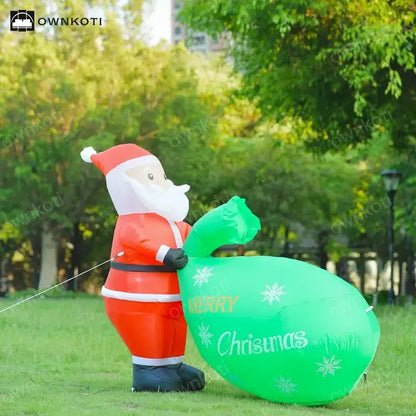 Santa Claus Inflatable Decoration with LED Lights