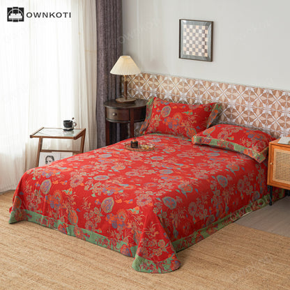 Cotton Gauze Luxurious Floral Bedding Sets (4PCS)