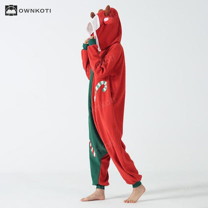 Funny Christmas One-piece Hooded Pajama