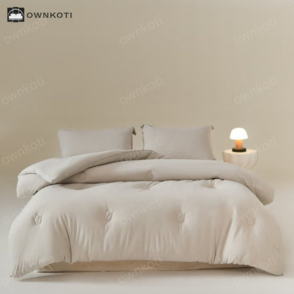 Solid Color Cotton Soft Breathable Comforter