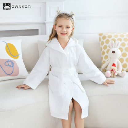 Pure Cotton Waffle Textured Breathable Bathrobe