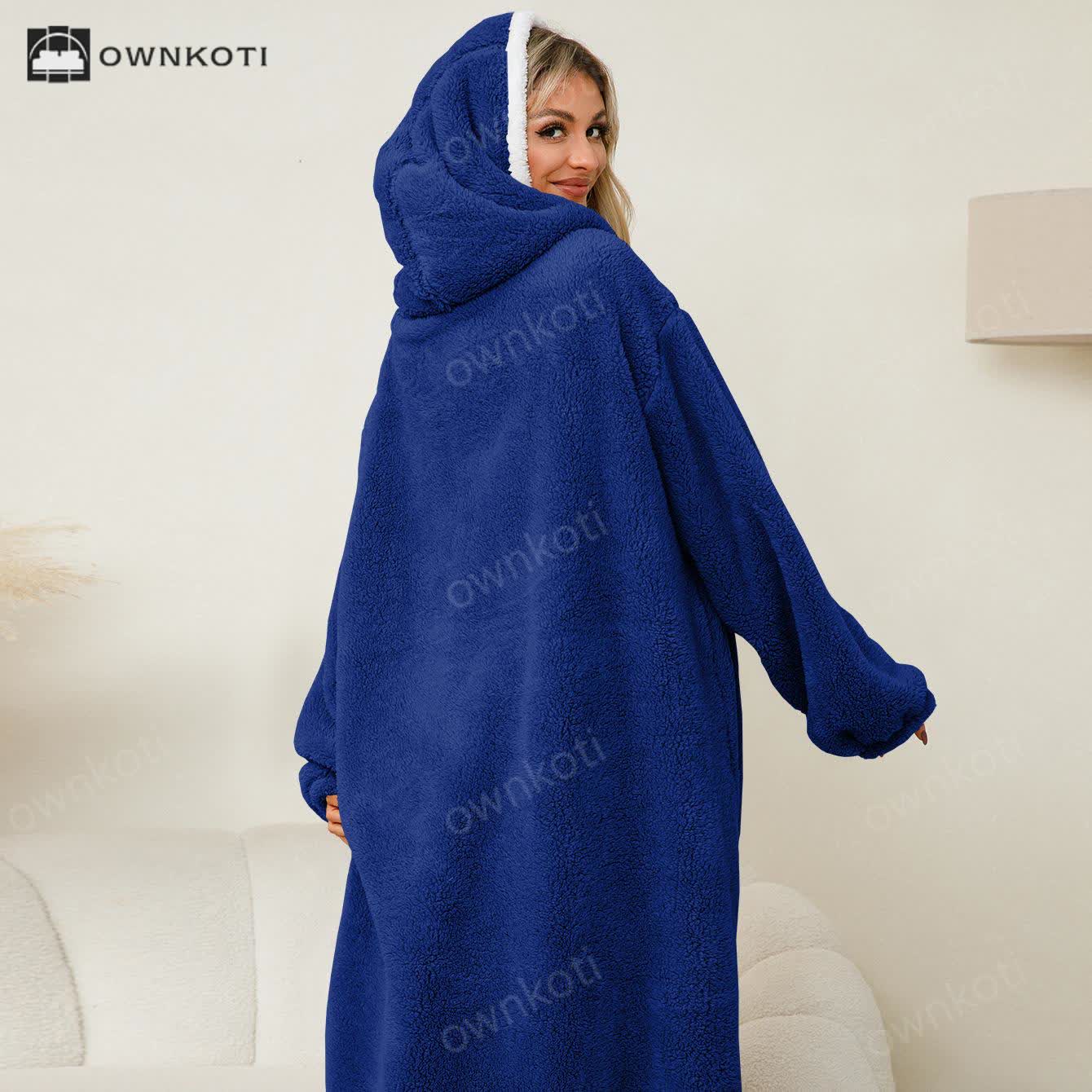 Jacquard Apple Flannel Hooded Nightgown