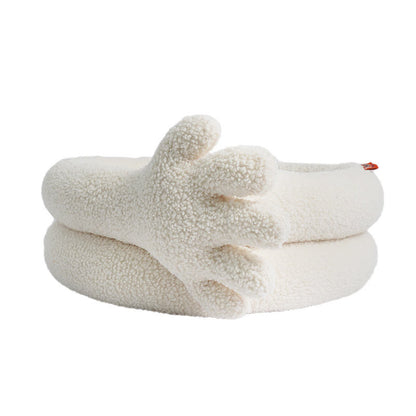 Finger Gesture Winter Warm Cat Bed