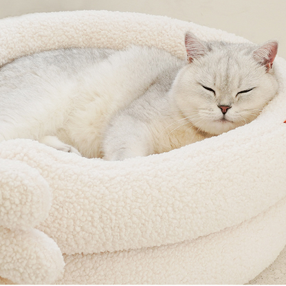 Finger Gesture Winter Warm Cat Bed