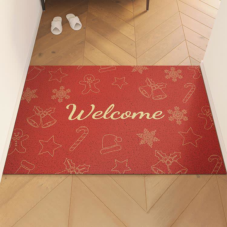 Christmas "Welcome" Anti-slip Cuttable Door Mat