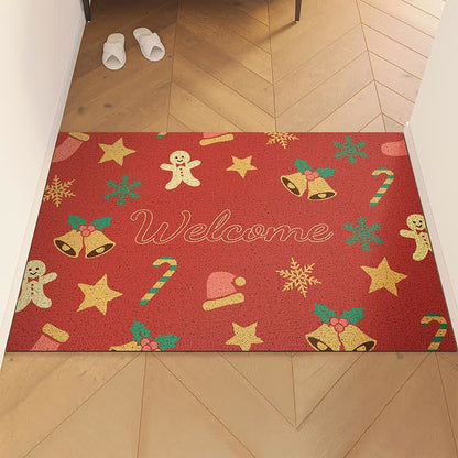 Christmas "Welcome" Anti-slip Cuttable Door Mat