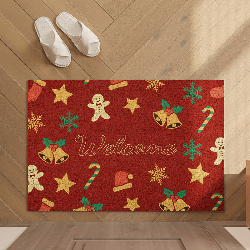 Christmas "Welcome" Anti-slip Cuttable Door Mat