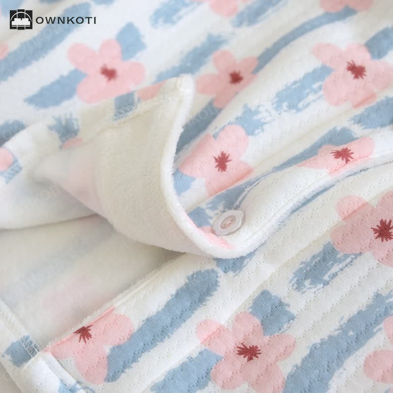 Refresh Flower Warm Air Cotton Pajama Set