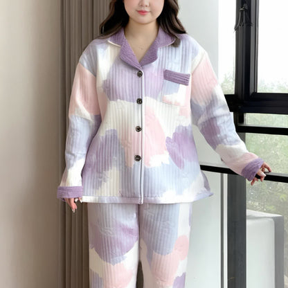 Plus Size Warm Comfy Nightwear Set
