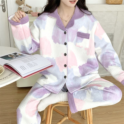 Plus Size Warm Comfy Nightwear Set