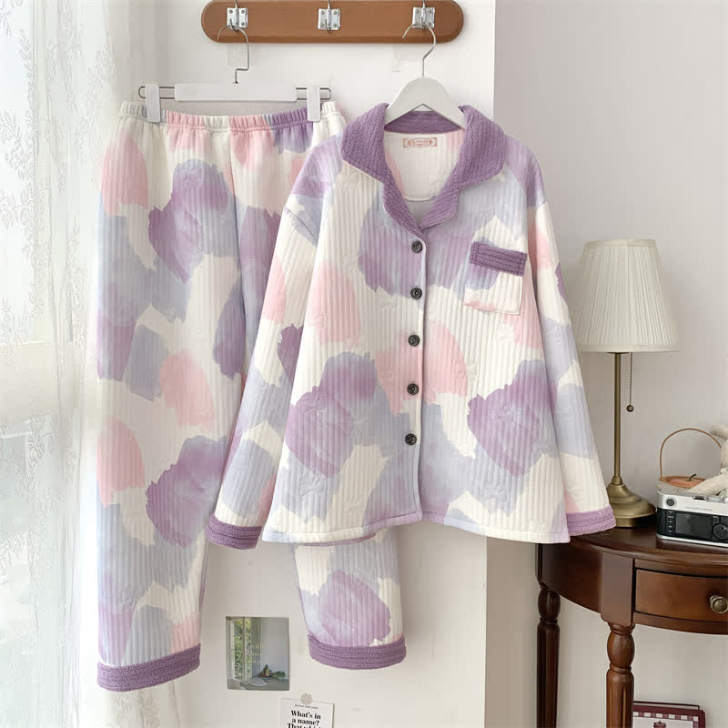 Plus Size Warm Comfy Nightwear Set