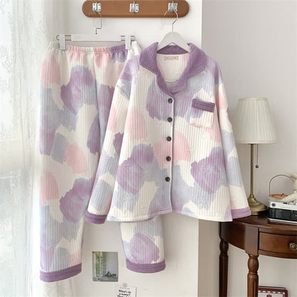 Plus Size Warm Comfy Nightwear Set
