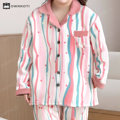 Plus Size Soft Air Cotton Nightwear Set