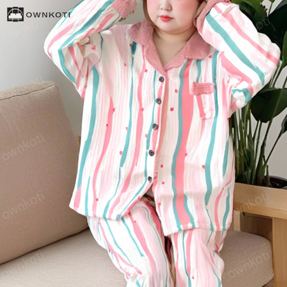 Plus Size Soft Air Cotton Nightwear Set