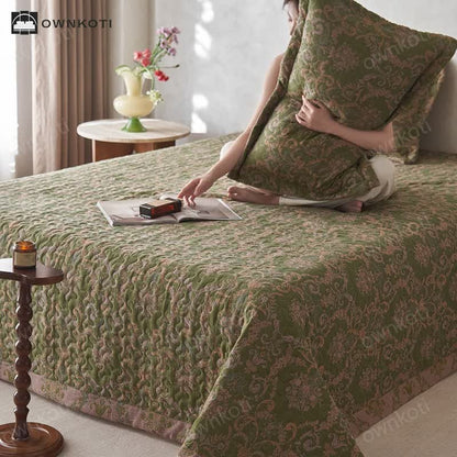 Quilted Double Layer Cotton Gauze Coverlet