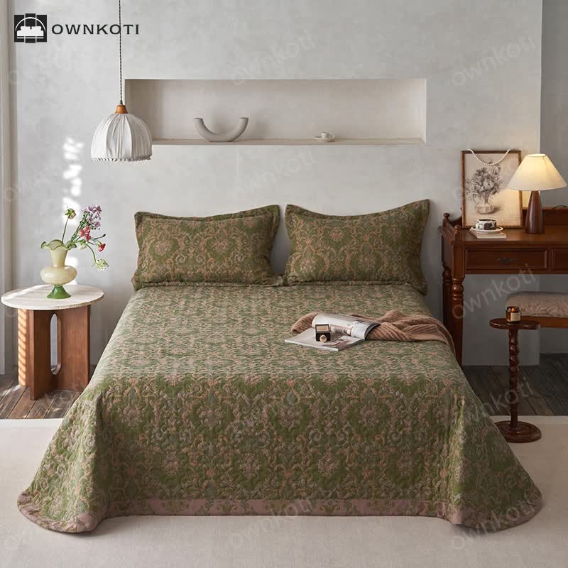 Quilted Double Layer Cotton Gauze Coverlet