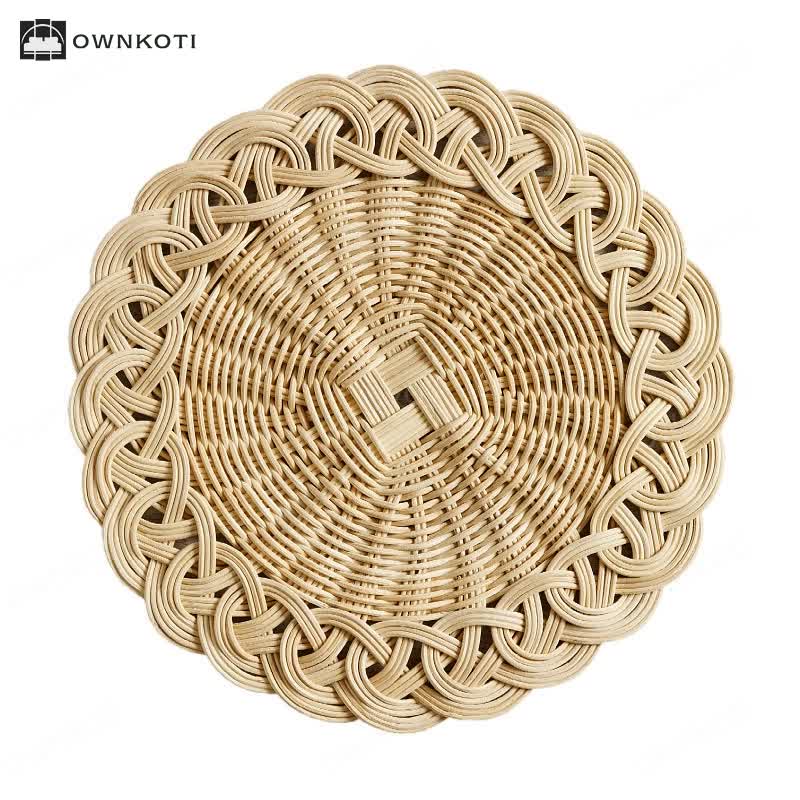 Round Shape Hand-woven Rattan Placemat