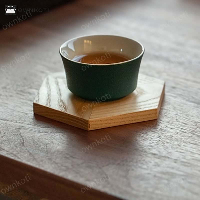 Hexagon Shape Wooden Placemat Coaster