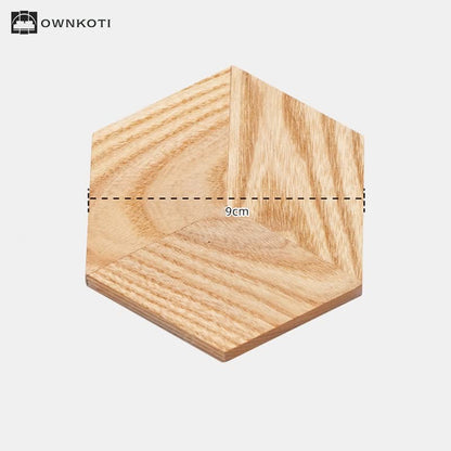 Hexagon Shape Wooden Placemat Coaster