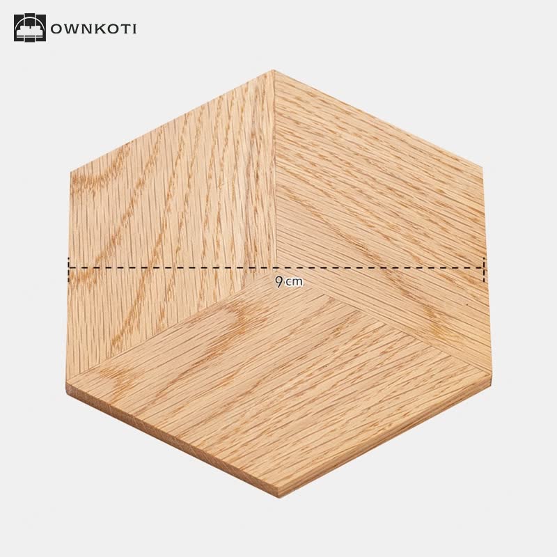 Hexagon Shape Wooden Placemat Coaster