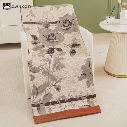 Cotton Gauze Rose Print Comfy Blanket