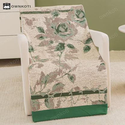 Cotton Gauze Rose Print Comfy Blanket