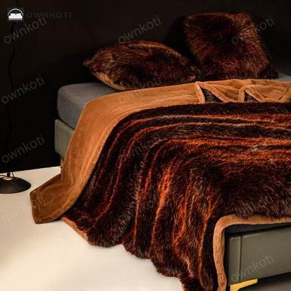 Luxurious Faux Fur Thick Throw Blanket