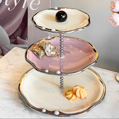 Multi-layer Ceramics Table Cupcake Stand