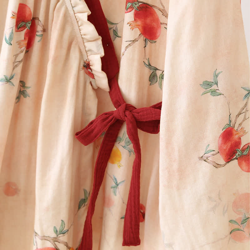 Rural Pomegranate Bamboo Fiber Nightdress - image 2